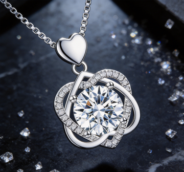 Eternal Heart Moissanite Necklace | 5 Carat Sparkling Heart Pendant