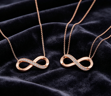 Classic Diamond Infinity Pendant Necklace