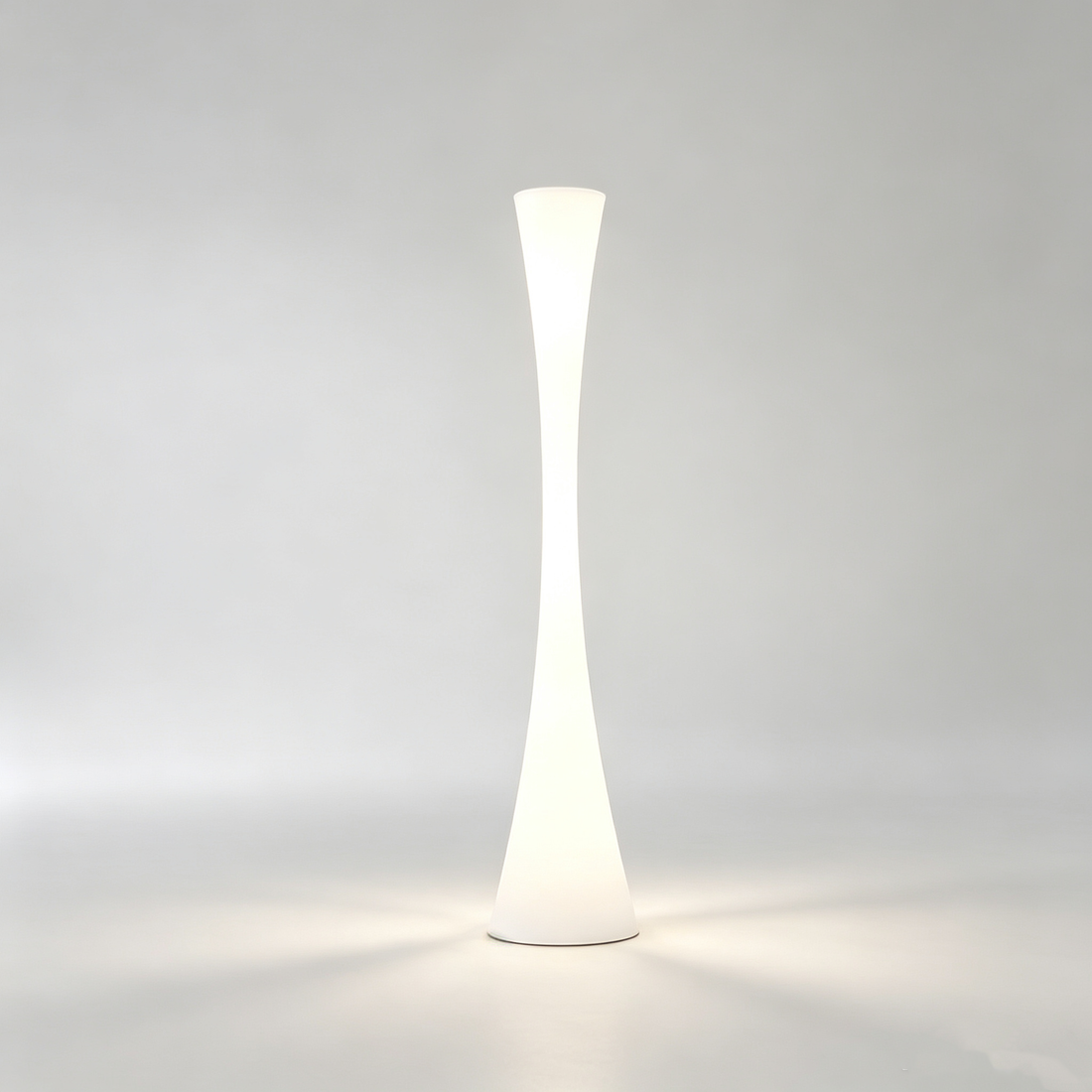 Modern Italian Minimalist Hourglass All-Over Glowing Floor Lamp
